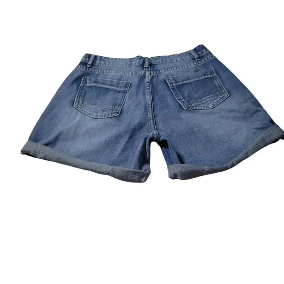 Misslook size M Jeans Shorts High-rise Button Fly  Cuffed Blue Women's - Picture 6 of 9